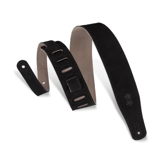 LEVY'S MS26-BLK Tracolla in pelle scamosciata Black 2 1/2"