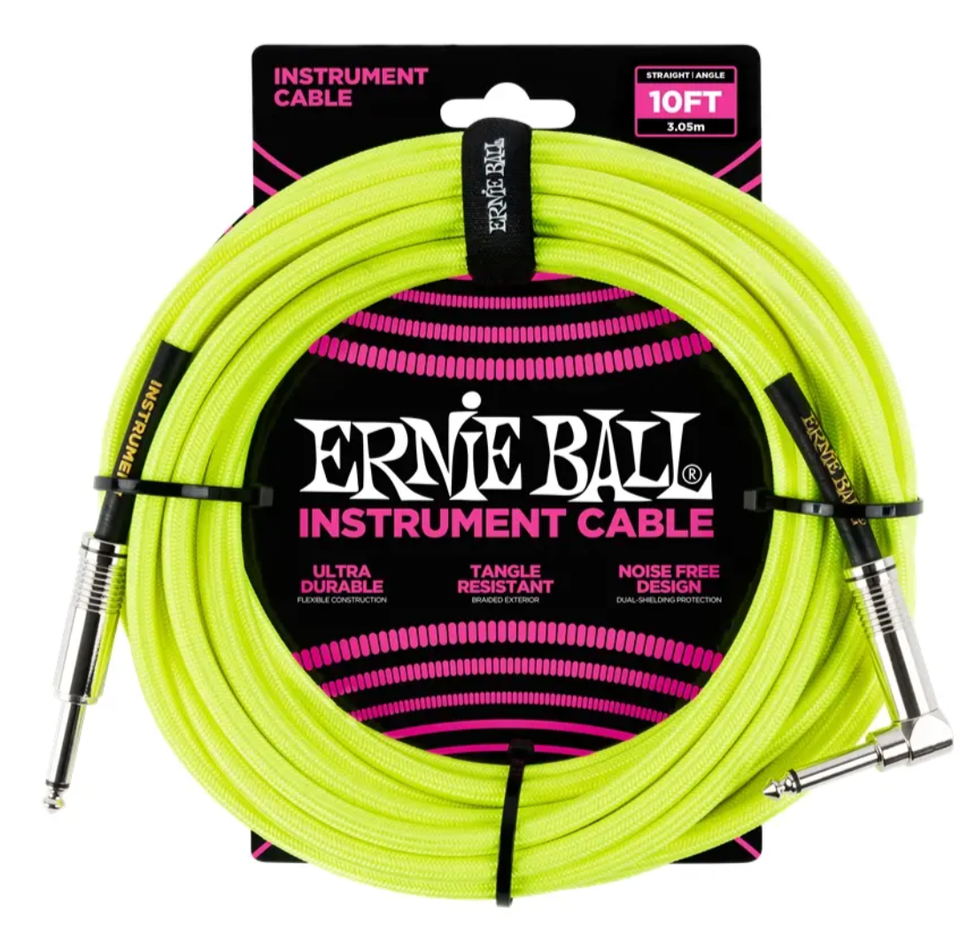 ERNIE BALL -6080 Cavo Braided Neon Yellow 3,05 m