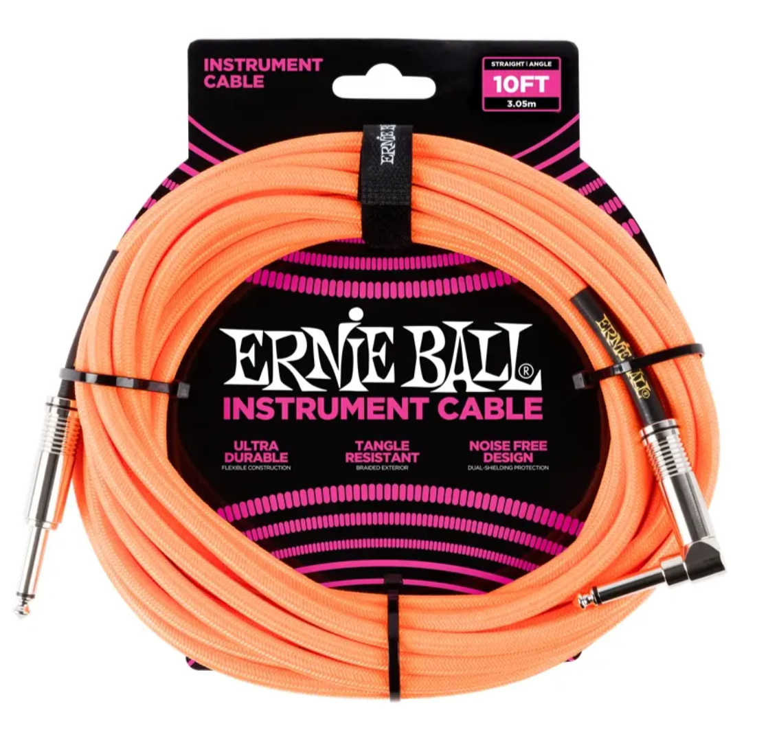 ERNIE BALL -6079 Cavo Braided Neon Orange 3,05 m