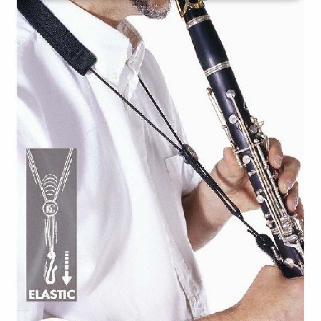 BG C20LP NYLON STRAP FOR BB CLARINET, REGULAR, BLACK