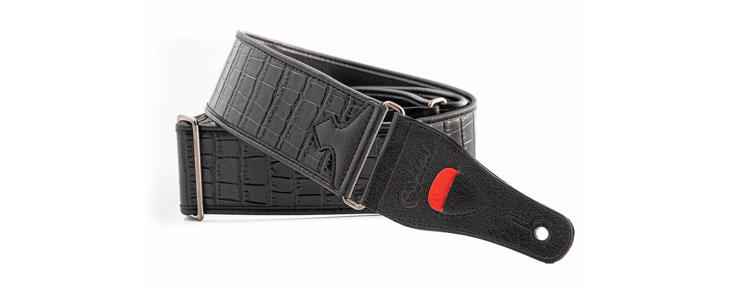Righton Straps Alligator Black Tracolla per chitarra e basso