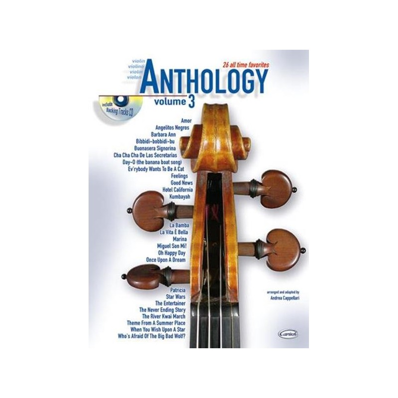 ANTHOLOGY VIOLIN VOL. 3 + CD - ANDREA CAPPELLARI - SPARTITI PER VIOLINO