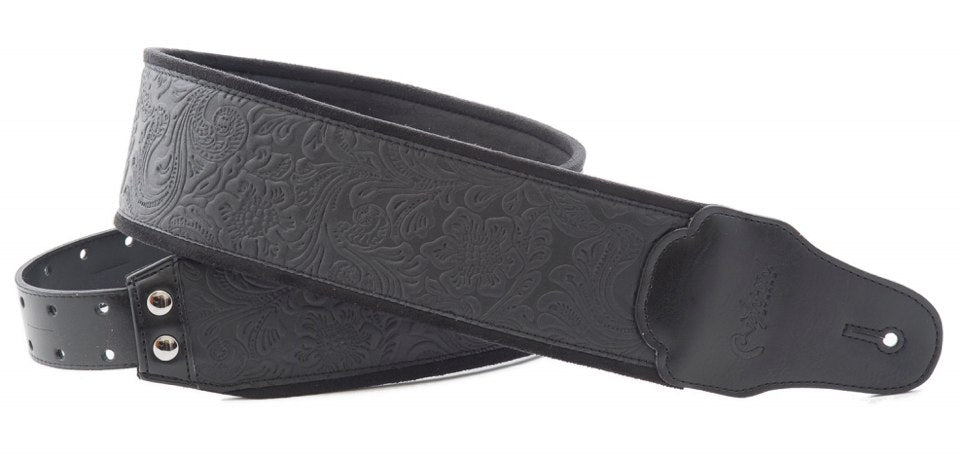 RightOn Straps B-SANDOKAN Black Tracolla imbottita per chitarra e basso