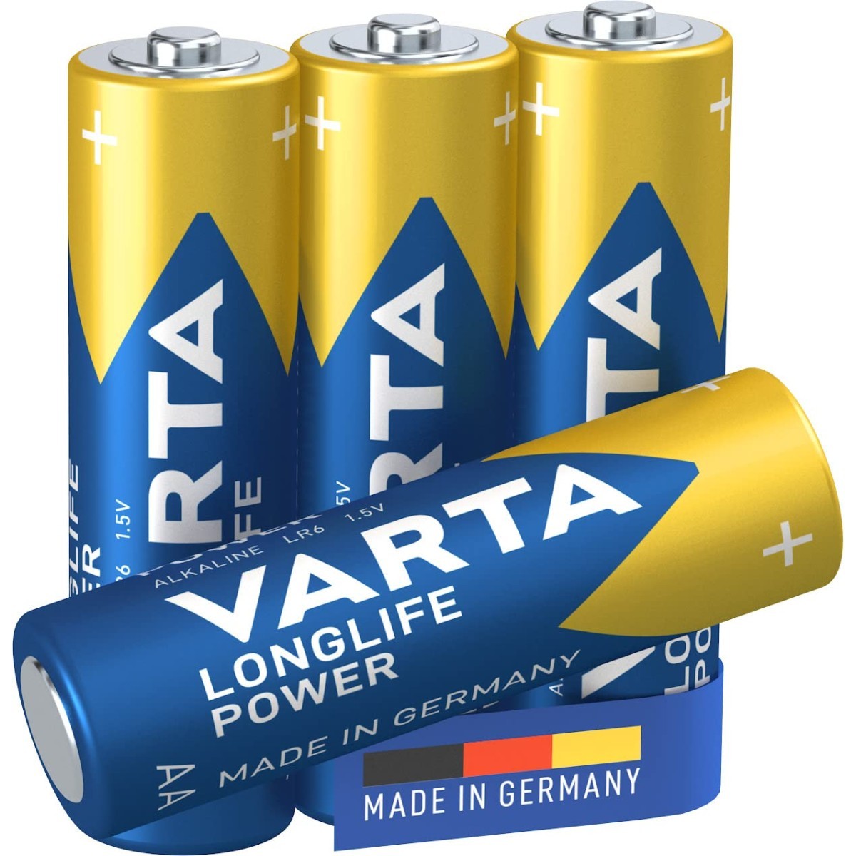 VARTA 04906121414 Batteria Longlife Power AA ad alta intensità di energia blister da 4 pz