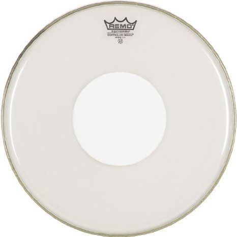 PELLE REMO W.K. CONTROL SOUND TRASPARENTE DA 10" White Dot