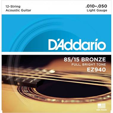 D'ADDARIO EZ940 D'ADDARIO LIGHT 12-STRING