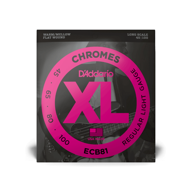 D'Addario ECB81 Chromes Bass, Light, 45-100, Long Scale