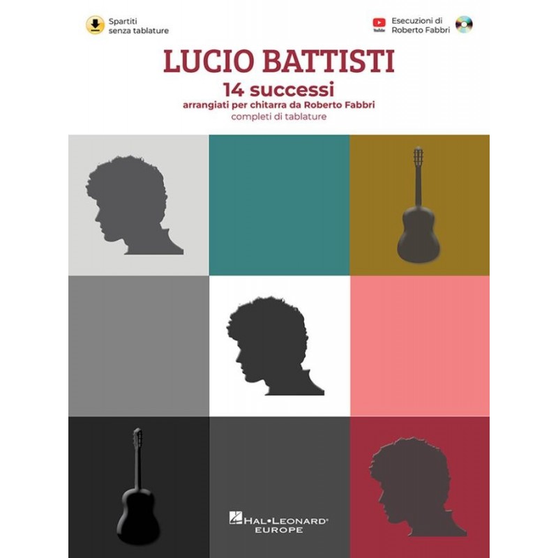 LUCIO BATTISTI - 14 SUCCESSI ARRANGIATI PER CHITARRA - ROBERTO FABBRI