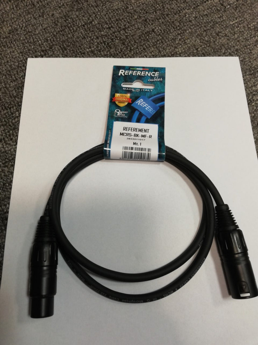 Referement by Reference MCR5-BK-MF 1 Cavo per microfono bilanciato metri 1