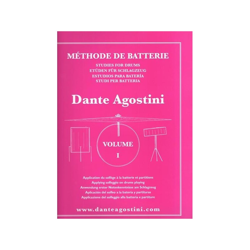 DANTE AGOSTINI MÉTHODE DE BATTERIE - VOLUME 1 METODO DI BATTERIA