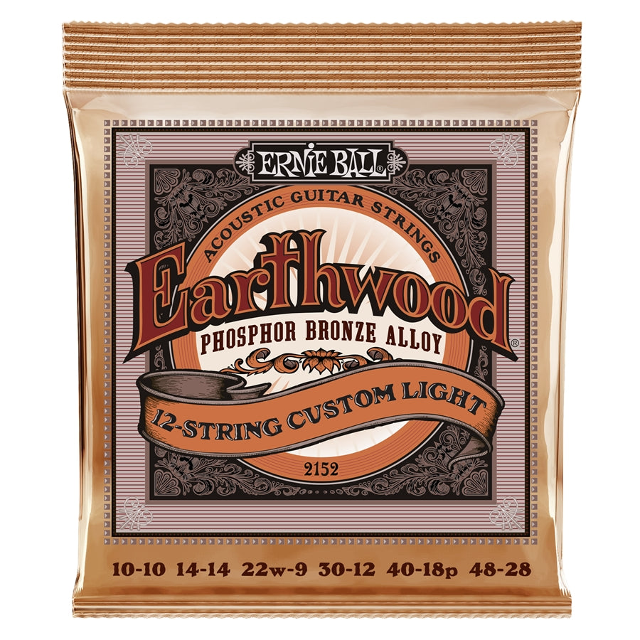 ERNIE BALL 2152 Earthwood 12-String Custom Light Phosphore Bronze