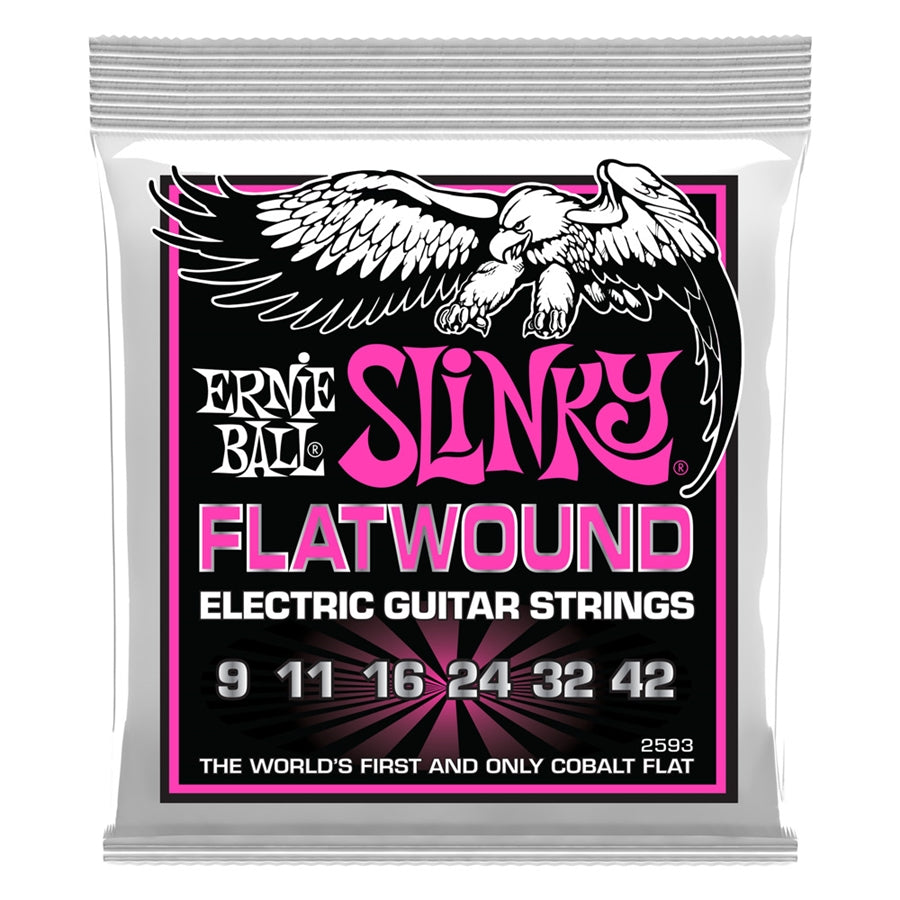 ERNIE BALL - 2593 SLINKY FLATWOUND EL GUIT 9-42