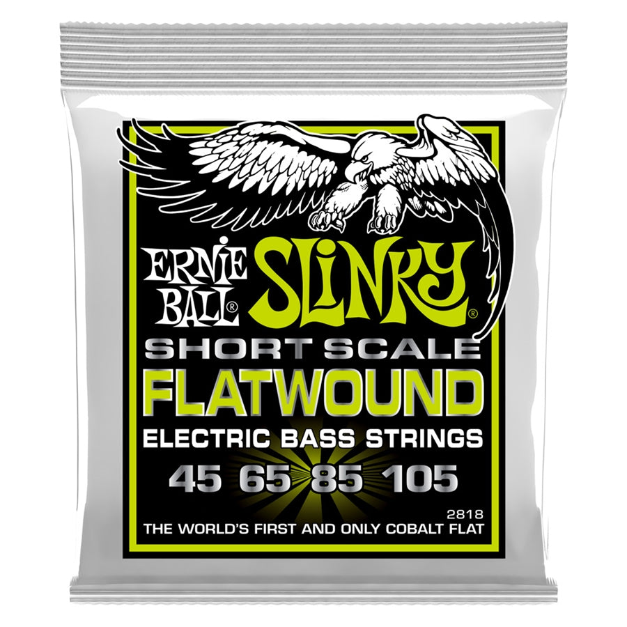 ERNIE BALL - 2818 SLINKY SHORT SCALE FLATWOUND EL BASS 45-105
