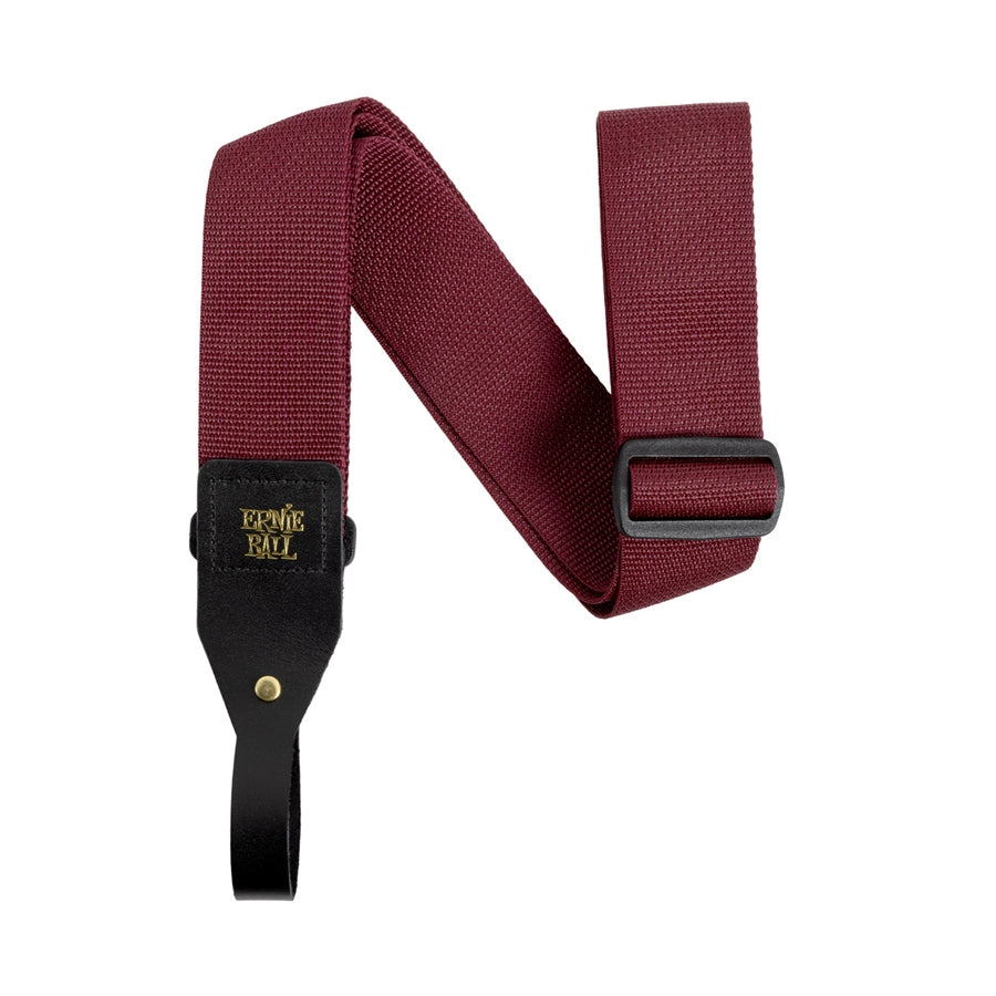 ERNIE BALL - 5367 POLYPRO ACOUSTIC GTR STRAP BURGUNDY