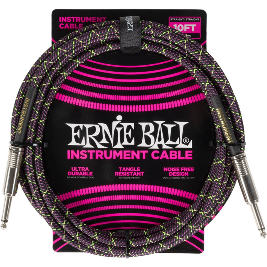 ERNIE BALL 6427 BRAIDED CABLES PURPLE PYTHON 3M