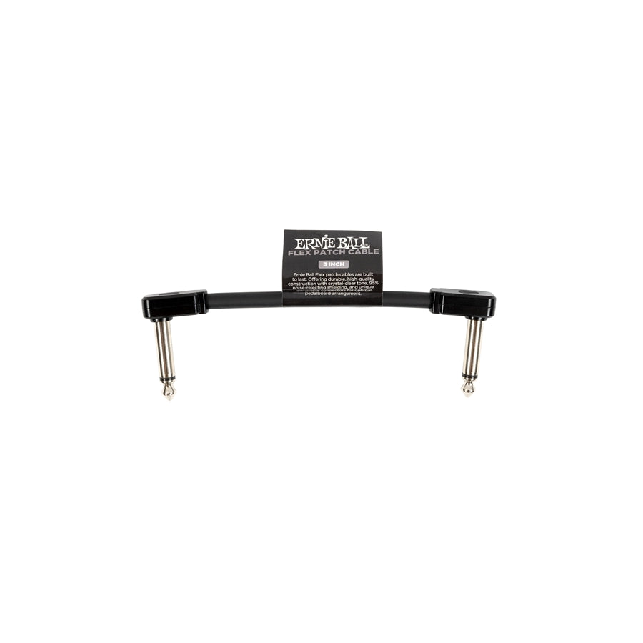 ERNIE BALL 6438 FLEX PATCH CABLE BLACK 8CM