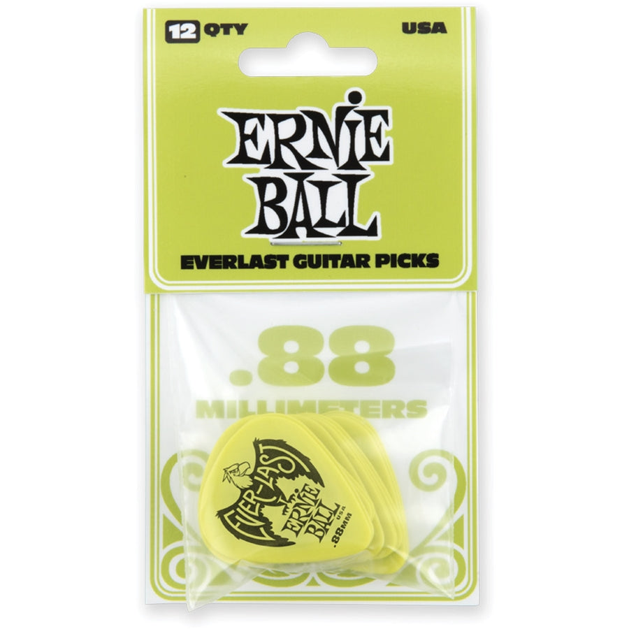 Ernie Ball 9191 Confezione da 12 di robusti plettri in Delrin .88mm