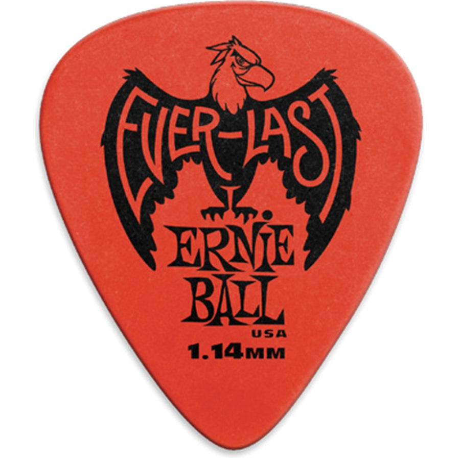 Ernie Ball  9194 Plettri Everlast Red 1.14mm Busta da 12