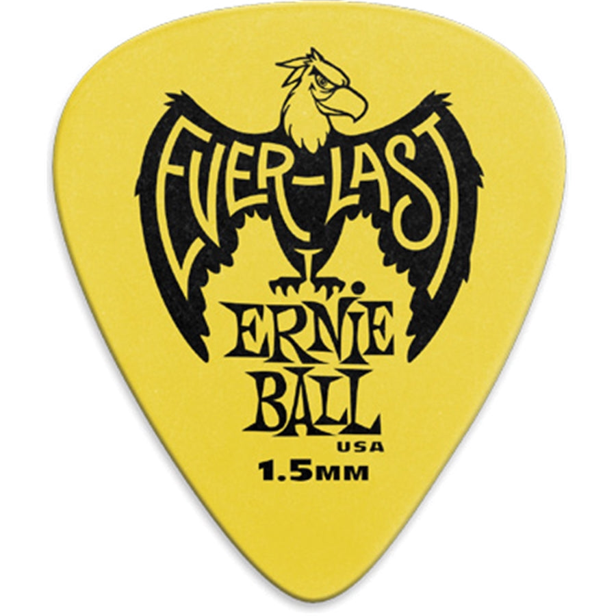 Ernie Ball - 9195 Plettri Everlast Yellow 1.5mm Busta da 12