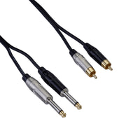 Bespeco Cavo interlink – 2 x jack Ø 6,3 mm – 2 x RCA - 1,5 metri
