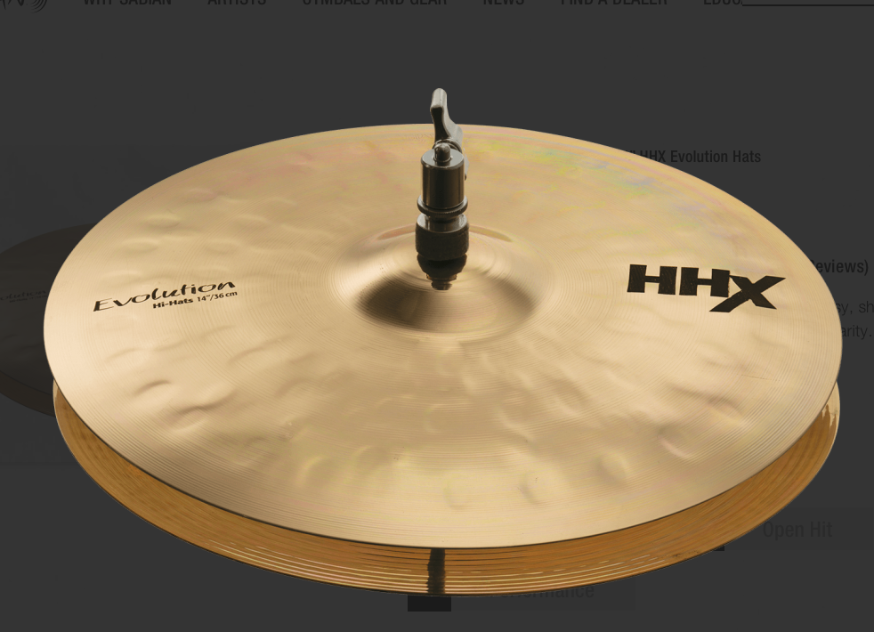 SABIAN HHX Evolution Hats da 14