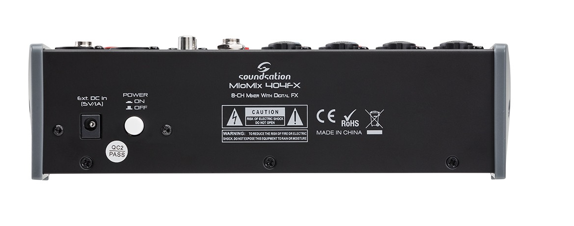 SOUNDSATION MIOMIX 404FX Mixer Audio Professionale 8-Canali con Multi-Effetto Digitale a 24-bit
