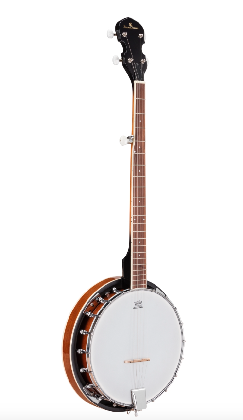 SOUNDSATION SBJ-40 Banjo con fondo in mogano sapele e pelle Remo