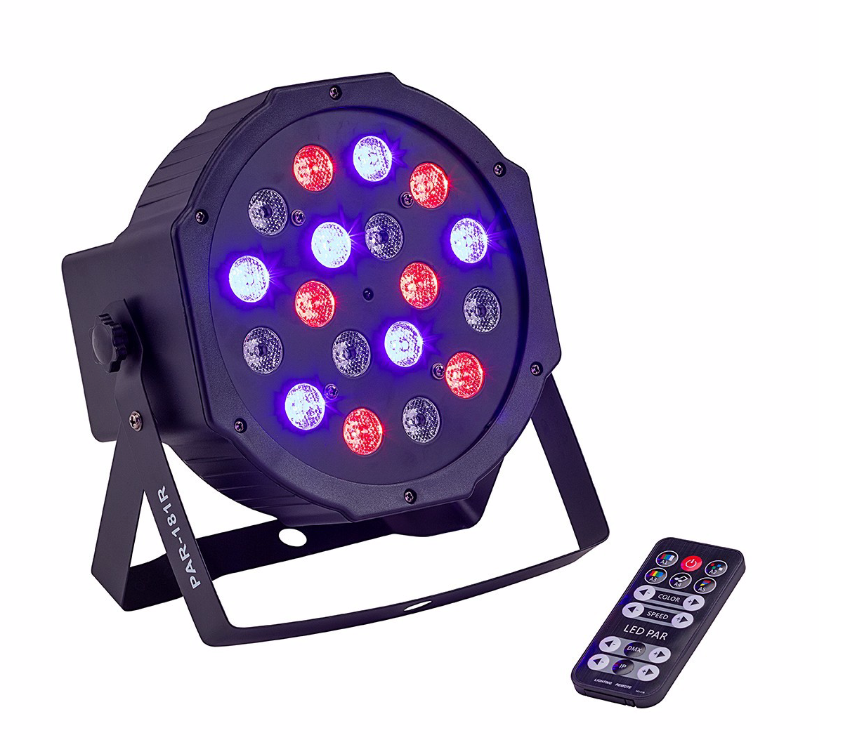 SOUNDSATION PAR-181R PAR a LED 18x1W (6R, 6G, 6B) con telecomando