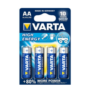 VARTA 04906121414 Batteria Alcalina AA ad alta intensità di energia