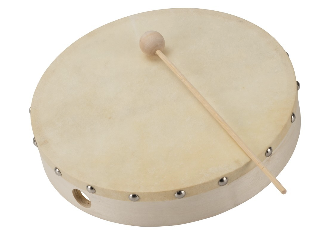 SOUNDSATION STB-08 Tamburello in acero con battente e pelle naturale 8"