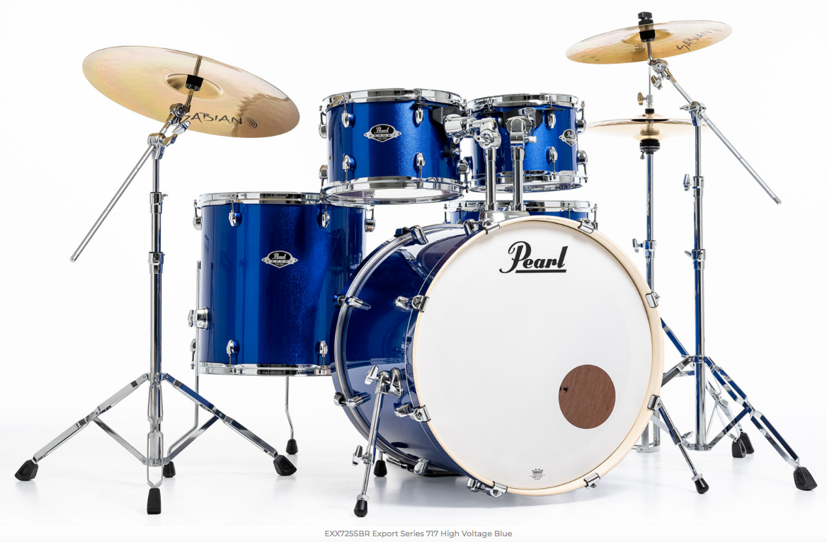 Pearl Export EXX725SBR/C717 5 Pezzi con meccaniche e piatti -Seggiolino escluso -Non spedibile