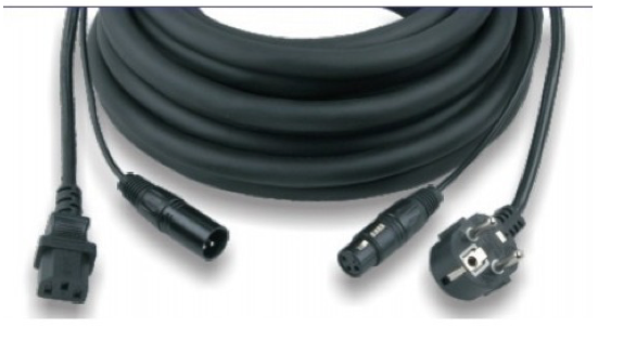 SOUNDSATION PF100-10 Cavo phono-rete per diffusori attivi (3x1.5mm² - 2x0.22mm², 10mt)