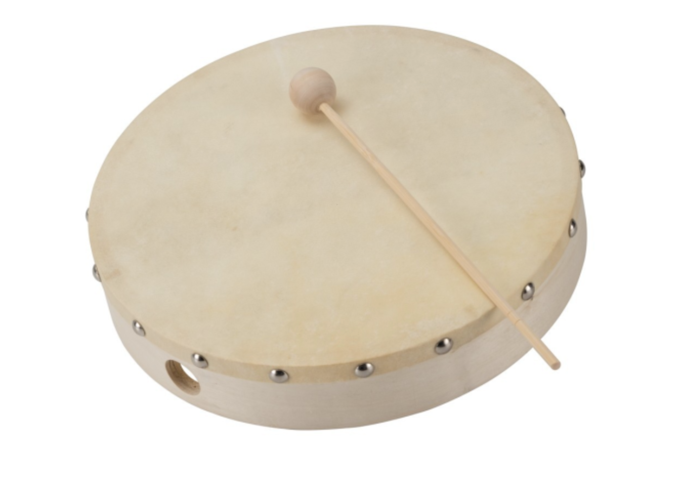 SOUNDSATION STB-12 Tamburello in acero con battente e pelle naturale 12"