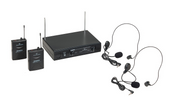 SOUNDSATION WF-V21PPA Radiomicrofono VHF Doppio Plug and Play con 2 Bodypack e Archetti (213.0 MHz - 215.5 MHz)