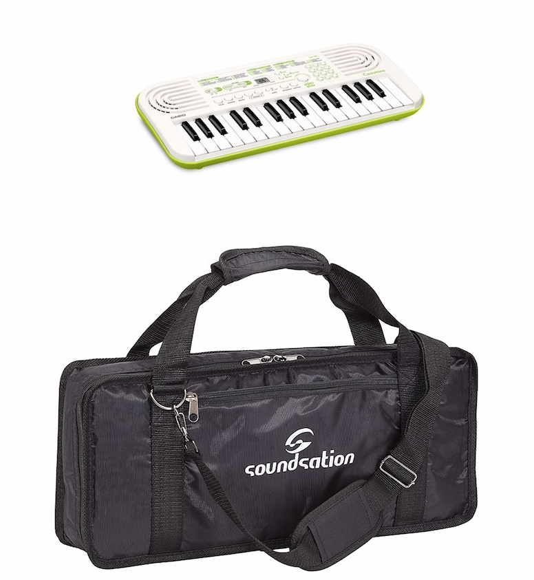 Casio SA-50 Tastiera con 32 Tasti Mini White/Lime Green con borsa Soundsation
