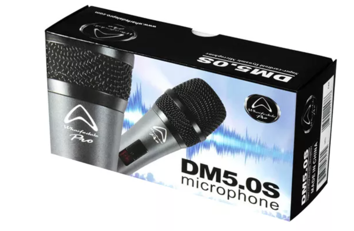 WHARFEDALE PRO DM 5.0 S microfono dinamico super cardioide con cavo XLR-XLR