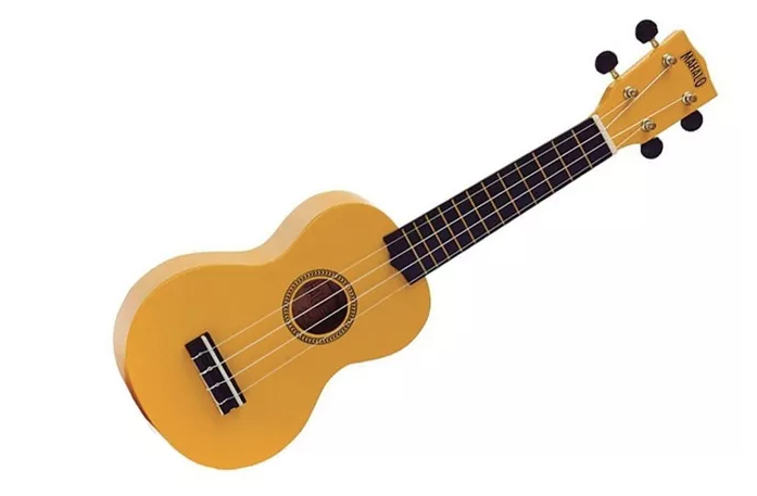 MAHALO Ukulele Rainbow giallo - Borsa inclusa