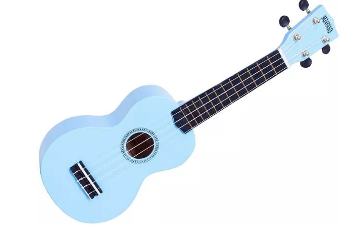 MAHALO Ukulele Rainbow azzurro - Borsa inclusa