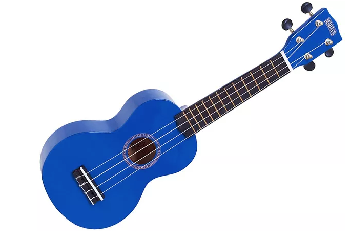 MAHALO Ukulele Rainbow blu - Borsa inclusa