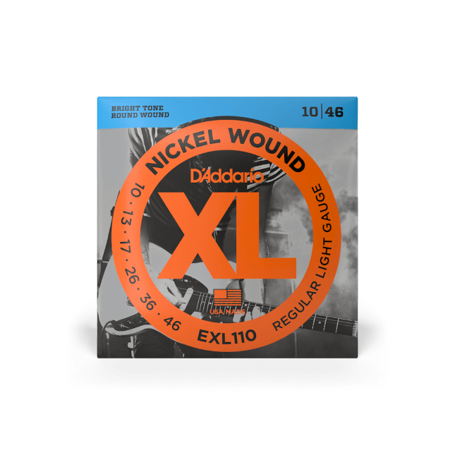 D’Addario EXL110-10P , Nickel Wound, Regular Light, 10-46, 10 mute