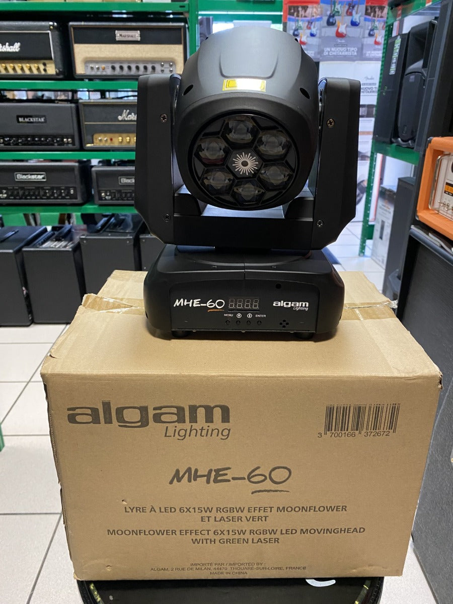 ALGAM LIGHTING - MHE60 WASH TESTA MOBILE 60W + LASER Usata
