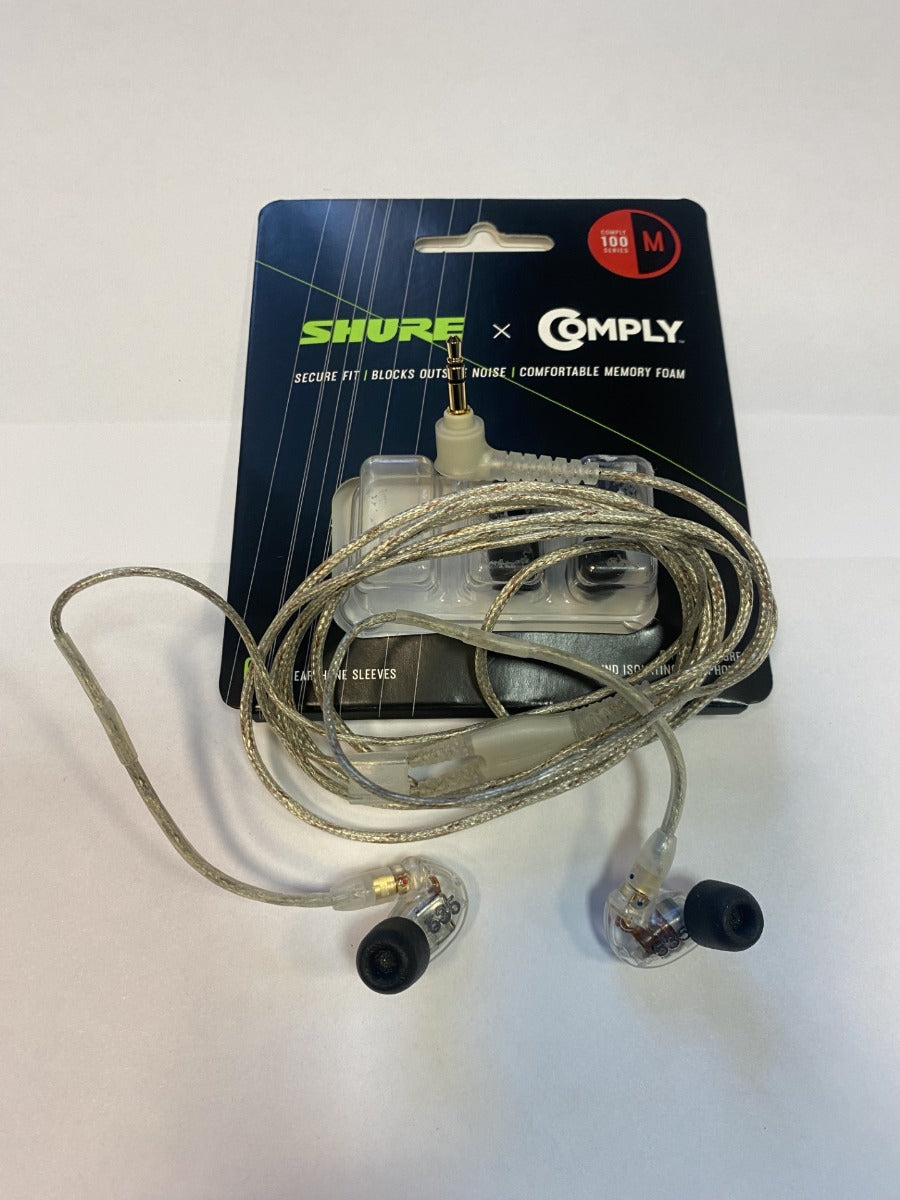 SHURE SE535 Auricolari a Triplo Driver HD Traslucidi Usati -Gommini Nuovi