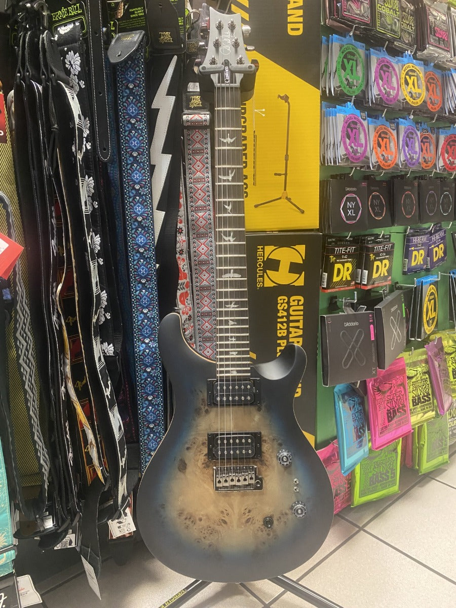 PRS SE CUSTOM 24-08 POPLAR BURL LIMITED EDITION LAKE BLUE