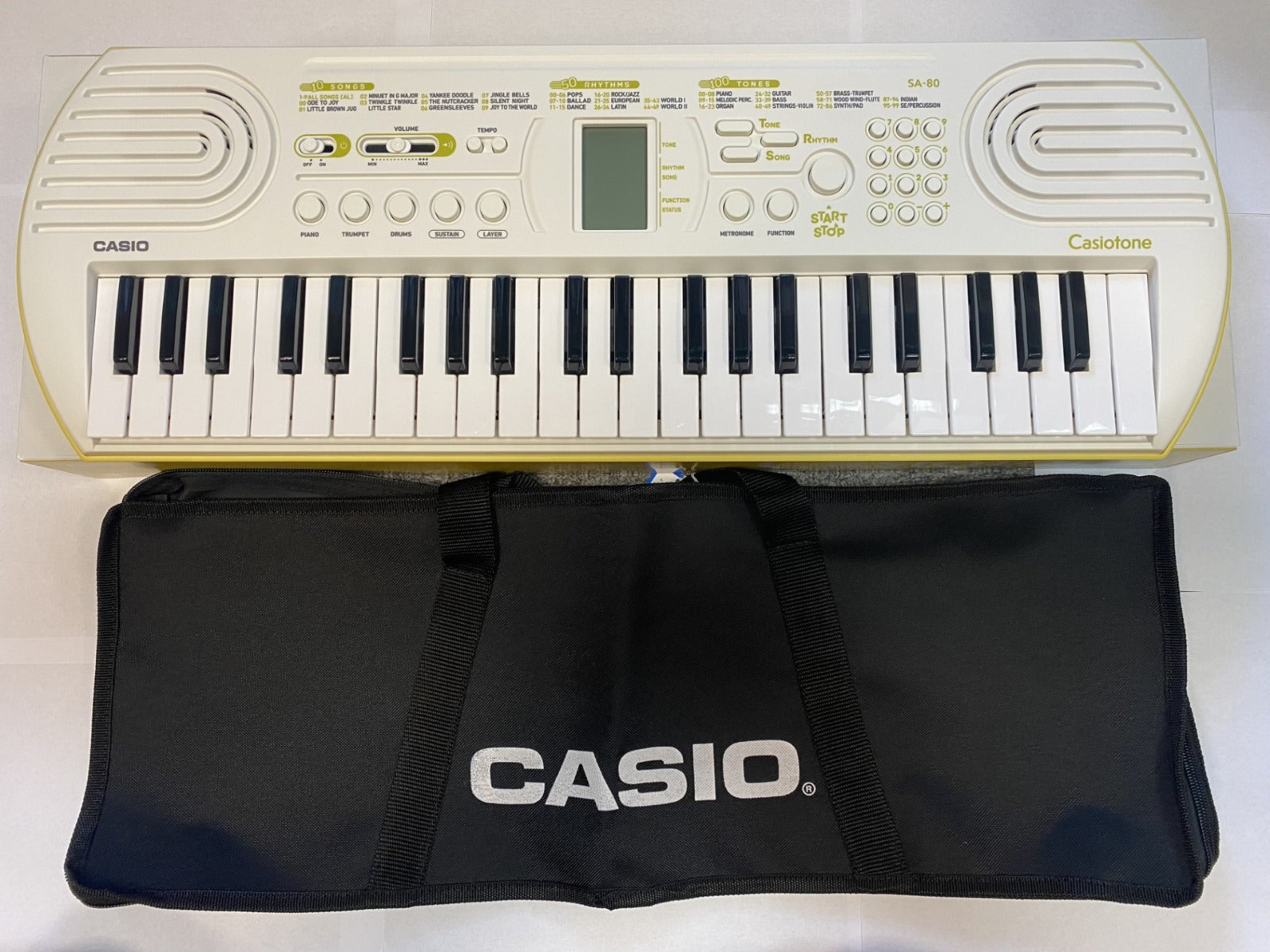 Casio SA-80 Tastiera a 44 tasti MINI colore Bianca con borsa casio -Alimentatore escluso