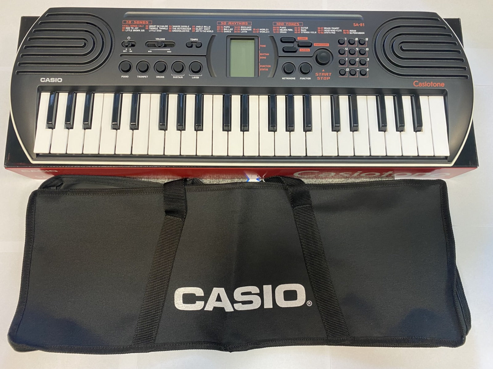 Casio SA-81 Tastiera a 44 tasti MINI colore Nera con borsa casio -Alimentatore escluso