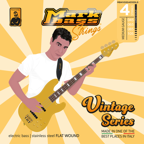 MARKBASS MB4VGSS45105LS electric bass stainless steel FLAT WOUND - 045 065 085 105