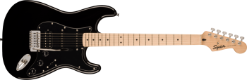 Fender Squier Sonic Stratocaster HSS, Maple Fingerboard, Black Pickguard, Black