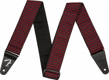Fender Houndstooth Strap, Red Tracolla per Chitarra