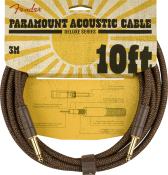 Fender Paramount 10' Acoustic Instrument Cable, Brown 3 Metri 