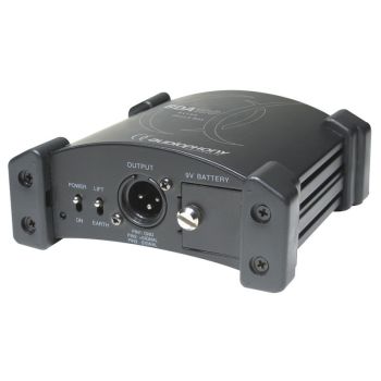 Hitmusic BDA-100 - Battery powered active direct box, 1 jack input, 1 XLR output
